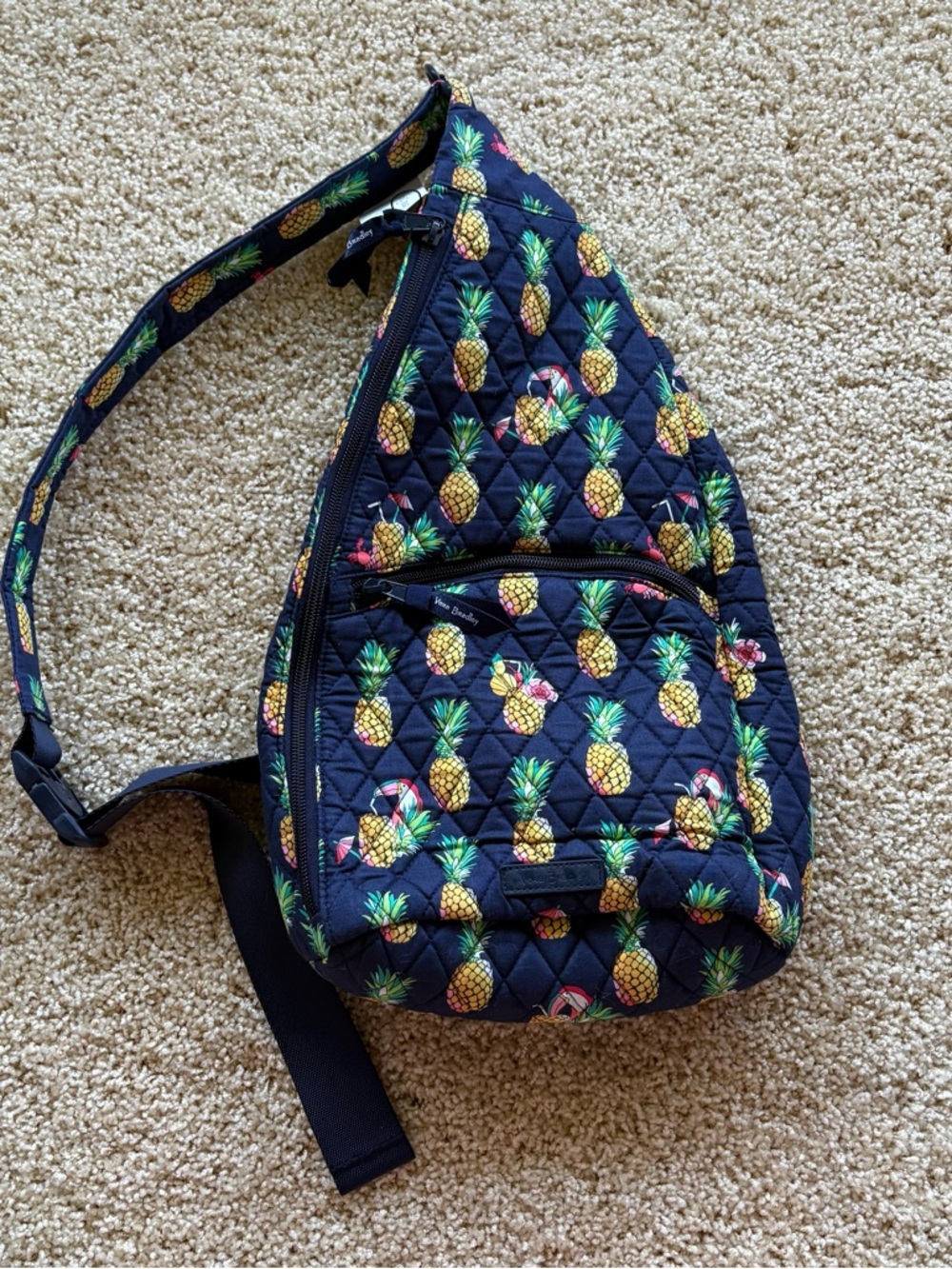 Vera Bradley Essential Sling Backpack Toucan Party Pineapple NWT Crossbody‎ Bag